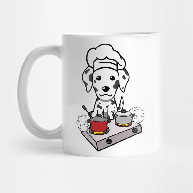 Funny dalmatian is cooking by Pet Station